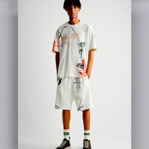 Graphic printed shorts